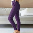 thumbnail image 2 of Olyvenn Sweatpants Women Baggy High Waist Pants with Pockets Drawstring Lounge Workout Trousers Stretch Yoga Jogging Purple XXL, 2 of 6