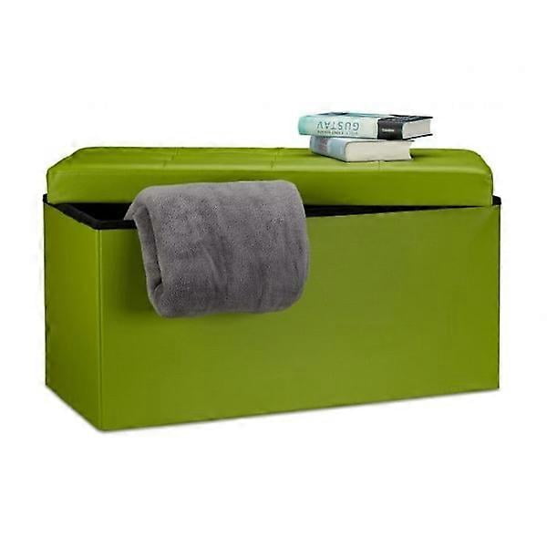 Bench with storage space in artificial leather
