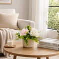 thumbnail image 7 of Artificial Flowers in Vase Centerpieces Coffee Table Decor, Silk Flower Arrangements for Home Decor Indoor Fake Flower Bouquet for Bathroom Dining Room Kitchen Wedding, 7 of 7