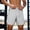 White, variant on FRSASU Men's Hiking Shorts Quick Dry Lightweight Summer Workout Gym Athletic Running Shorts with Zipper Pockets White
