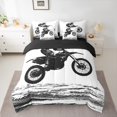 thumbnail image 2 of Manfei Dirt Bike 7-Piece Twin Bedding Sets,Extreme Sport Theme Bedding Comforter Set,White Black Sheet Sets For Boy,Breathable Home Decor Reversible, 2 of 8