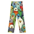 thumbnail image 3 of Colorful Birds Pattern Pajamas For Women Loose Retro Night Pajama Pants Comfortable Sleepwear Bottoms Homewear, 3 of 6
