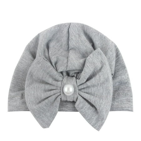 

Hunpta Hats For Kids Newborn Baby Boy Girl Solid Bow Tie Knotted Hat Beanie Headwear Cap Hat