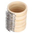 thumbnail image 3 of Fugacal 12Pcs 3.5 Inch Wooden Round Embroidery Hoops Cross Stitch Hoop Ring Adjustable Bamboo Circle For Handy Sewing Cross Stitching Art Crafting, 3 of 8