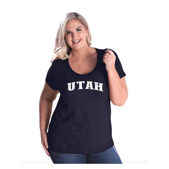 Women's Plus Size Curvy T-Shirt - Utah