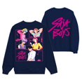 thumbnail image 1 of Pop cazadora para niña Round-Neck Sweatshirt,Soft Streetwear Pullover,Cute Long Sleeve Sweatshirt for Fall Winter （Navy）, 1 of 4
