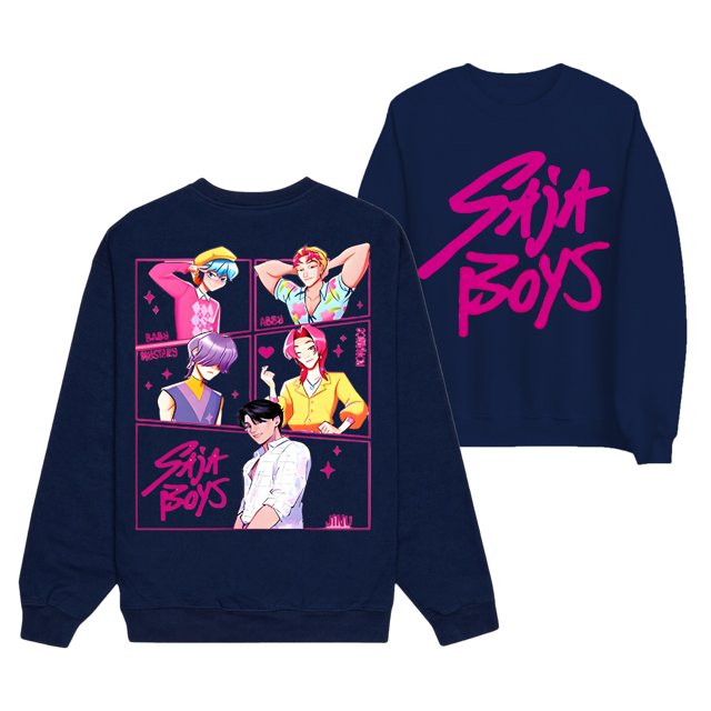 Pop cazadora para niña Round-Neck Sweatshirt,Soft Streetwear Pullover,Cute Long Sleeve Sweatshirt for Fall Winter (Navy)