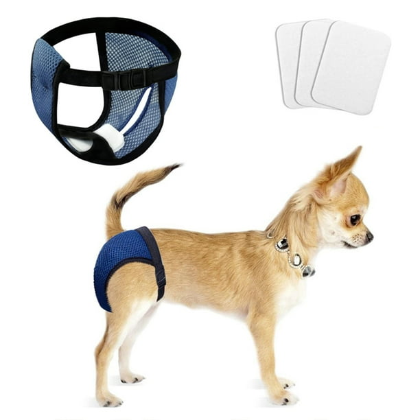 VONKY Physiological Pants Practical Pet Diaper Sanitary Underwear Washable Dog Panties Shorts Briefs Puppy Small Middle Large Dogs Blue S Walmart