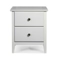thumbnail image 4 of Grain Wood Furniture Greenport 2-Drawer Bedroom Nightstand, Solid Wood with Brushed White Finish, 4 of 6
