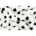 thumbnail image 2 of Black/White Polka Dot Double Sided Sherpa Fleece Knit, Fabric By the Yard, 2 of 3