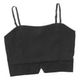 thumbnail image 1 of Chaleco Corto sin mangas Macarena con Correa de Hombro Ajustable camiseta tops con cremallera trasera Negro M, 1 of 8