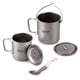 thumbnail image 5 of Copa de titanio Juego de 3 piezas de titanio ligero Titanio 750 ml Olla Taza de agua de 450 ml con t Lixada Copa de titanio, 5 of 7