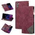 thumbnail image 1 of Designed For Galaxy A13 5G, Wallet 9 Card Slots Cases Zipper Purse Premium Leather Card Slot Flip Magnetic Cover Wrist Strap Kickstand Stand Compatible with Samsung Galaxy A13 5G, Winered, 1 of 7