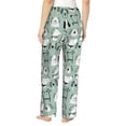 thumbnail image 3 of Uemuo Puppy Pattern Women's Wide Leg Palazzo Lounge Pants with Pockets Light Weight Loose Comfy Casual Pajama Pants-Large, 3 of 9
