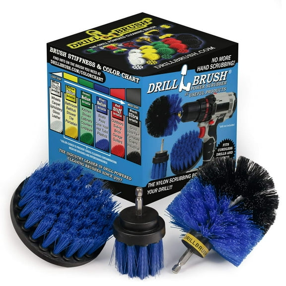 Boat & Pool Cleaning Kit – Drill-Powered Scrub Brushes for Hulls, Seats, AntiSkid & Carpet