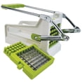thumbnail image 1 of Hauz - French Fry Cutter with 2 Blades and Non-Slip Suction Cup Base, Green, 1 of 3