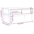 thumbnail image 2 of vidaXL Coffee Table Storage Accent Home Living Room Furniture Solid Pine Wood, 2 of 9