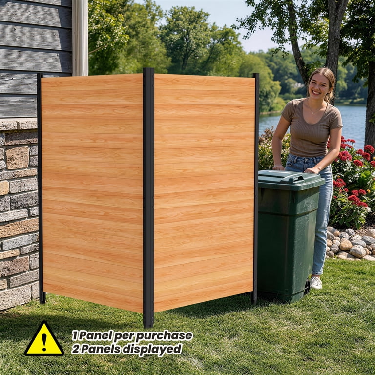 MOPHOTO Outdoor Wood Fence Panels Fence Privacy Screen, Air