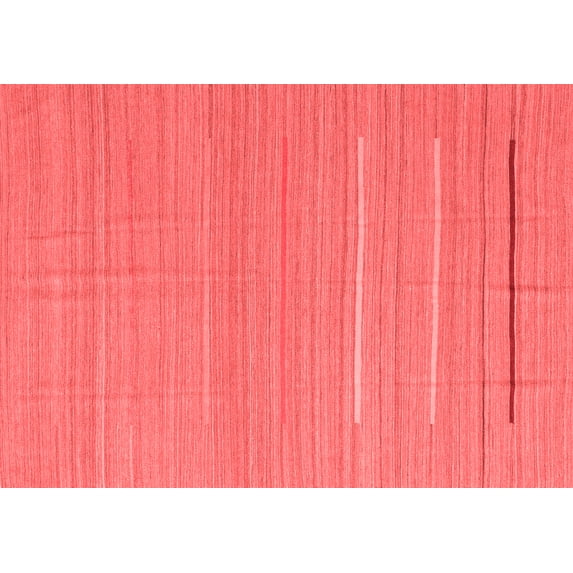 Ahgly Company Indoor Rectangle Abstract Red Contemporary Area Rugs, 7' x 10'