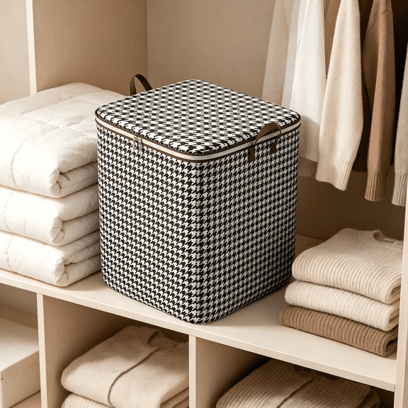 Fabric Storage Bags for Clothes, Clothes Storage Bins with Lids, Large Capacity Double Moving Bags with Zipper & Reinforced Handle, Organizers Storage Containers for Clothing, Blanket, Toys L/180L