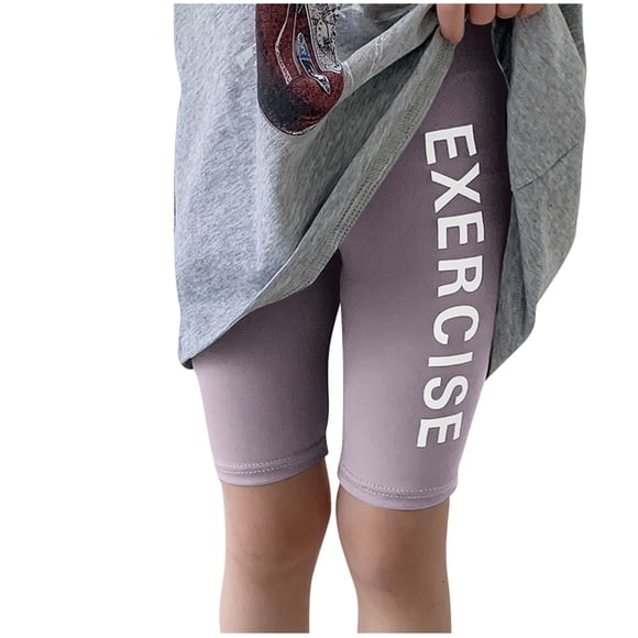 Odeerbi 4-14 Años Niñas Pantalones Cortos de Bicicleta Yoga Bermudas Pantalones Cortos Workout Dance Athletic Sports Pantalones Cortos Verano Cómodo Leggings Cartwheel Pantalones Cortos
