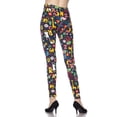 thumbnail image 6 of Women Ultra Soft Printed Fashion Full Length Ankle Leggings (Colorful Alphabet), 6 of 6