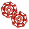 thumbnail image 2 of 1 Pack Outdoor Faucet Handles, 2.5" Spigot Handles Replacement Faucet Round Wheel Handle, 0.27"(7mm) Square Stem Hole Hose Bib Handle Cast Iron Water Spigot Handle Faucet Knob(Red,2.5x2.5"), 2 of 8
