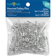 Hello Hobby Size 1 and 2 Assorted Safety Pins (200 Count)