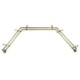 thumbnail image 2 of Ingo 13/16" Double Bay Window curtain rod Adjustable 20"-36", 38"-72" - Antique Brass,(ABay-89-4D), 2 of 4