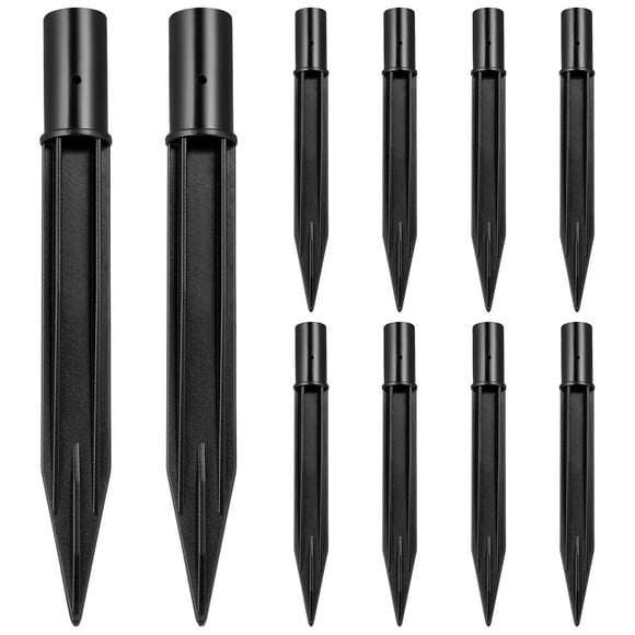 CNKOO 10 Pcs Solar Lights Replacement Spikes Outdoor Ground Pole Stakes for Garden Lights Landscape Yard Pathway Lamps
