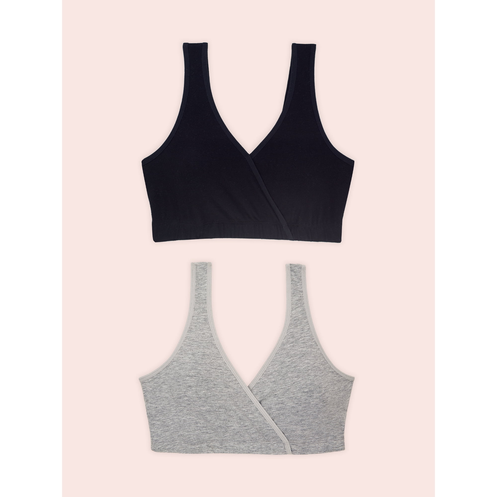 Leading Lady, The Felicity, Nursing Bra, Pull Aside Cups, Wireless, Unpadded, Sleep and Postpartum Bra, 2 Pack (Women's)