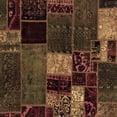 thumbnail image 1 of Ahgly Company Indoor Square Patchwork Brown Transitional Area Rugs, 6' Square, 1 of 4