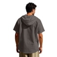 thumbnail image 4 of Camisa de Manga Corta de los Hombres con Capucha de Cárdigan Impresa con Botón con Bolsillos Top Casual para Primavera Verano, 4 of 9
