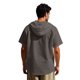 thumbnail image 4 of Camisa de Manga Corta de los Hombres con Capucha de Cárdigan Impresa con Botón con Bolsillos Top Casual para Primavera Verano, 4 of 9