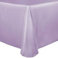 thumbnail image 1 of Ultimate Textile (2 Pack) Satin 52 x 70-Inch Oval Tablecloth - for Home Dining Tables, Lilac Light Purple, 1 of 4