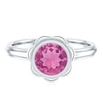 thumbnail image 4 of Rosec Jewels Pink Tourmaline Engagement Ring - Flower Ring for Women - 1.2 Carat - AAA Grade - Ready to Gift with Jewelry Box, 925 Sterling Silver, US 4.00, 4 of 8