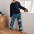 thumbnail image 5 of Hirioo Dinosaur In Space for Teenagers' Pajama Pants Womens Lounge Pants with Pockets Pj Bottoms Pants for Men-Small, 5 of 6