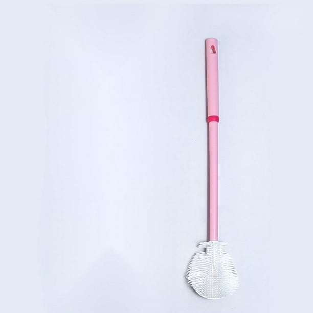 Cepillo de silicona para botellas, limpiador doméstico de botellas de mango largo, cabezal plegable, herramienta multifuncional para limpiar botellas.