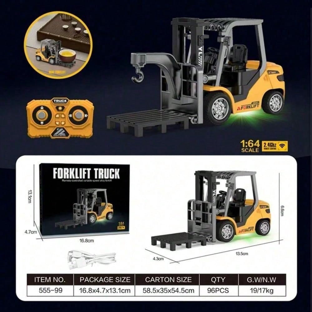 1:22 RC Construction Vehicle Toy –  Excavator/Bulldozer/Crane with Realistic Lights & Sounds, DIY Combination, Sturdy ABS, Perfect for Imaginative Play, Indoor & Outdoor Sandpit