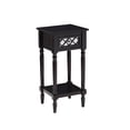 thumbnail image 1 of Pemberly Row Table d'Appoint Moderne / Contemporain de Luxe en Bois Noir, 1 of 6