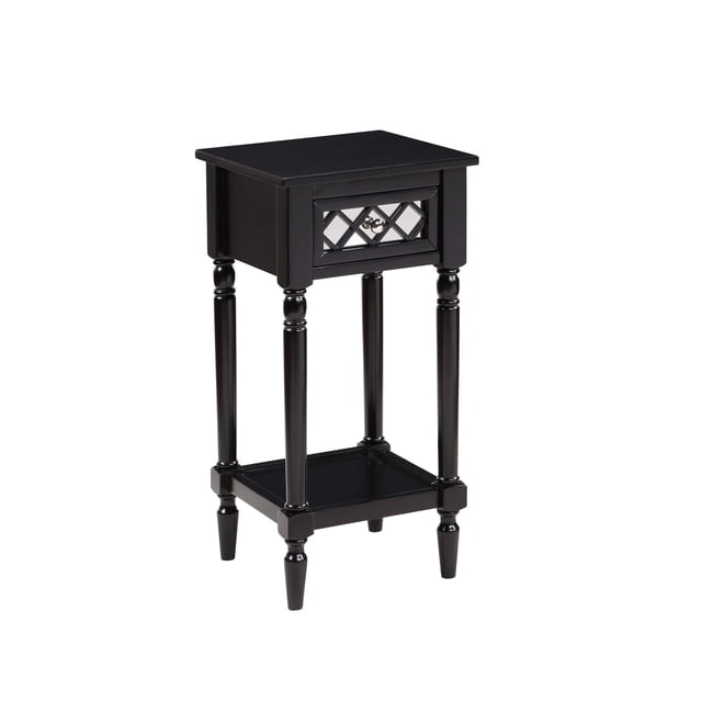Pemberly Row Table d'Appoint Moderne / Contemporain de Luxe en Bois Noir