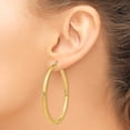 thumbnail image 3 of 10K Yellow Gold Polished 3mm Tube Hoop Earrings - 45mm, 3 of 6