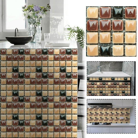 Boovnll Room Decor, Tile Decoration Diy Wall and Floor Stickers 10Pc, Home Decor, Bedroom Decor, Living Room Decor