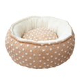 thumbnail image 1 of Cama para gatos o perros pequeños, lavable, relajante, redonda, de felpa Café, 1 of 9