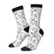 thumbnail image 1 of Balery Black White Music Calcetas Largas con Estampado para Hombre y Mujer – Suaves y Transpirables, Talla Única (US 5-11), 1 of 6