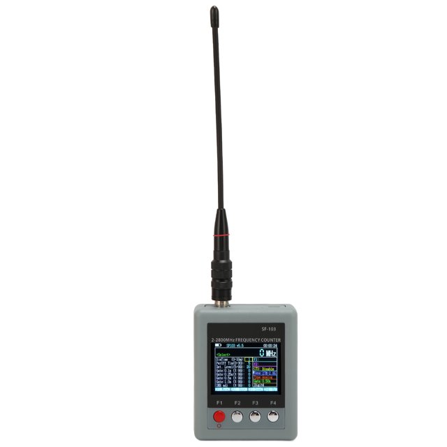 Handheld Frequency Counter, Two Way Radio Frequency Counter High Accuracy 2MHz-2.8GHz with LED Color Display for Two Way Radio Accessory