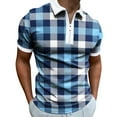 thumbnail image 2 of Floenr Mens T Shirts,Mens Colorblock Stitching Lapel Button Up Short Sleeve Shirts, 2 of 5