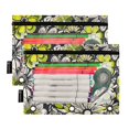 thumbnail image 5 of FORMRS 2 Pack Pencil Pouch for 3 Ring Binder with Clear Window Zipper Case, Beige Flower Pattern, 5 of 6