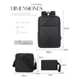 thumbnail image 5 of Quanna Mochilas 3pcs Men Zip Para Laptop De20l Mochila De Viaje Para Laptop, Con Puerto Carga Usb, Ideal Para Negocios, Mejor Mochila Para Escolar, Antirrobo Front Laptop Backpack Set With Pen Bag, 5 of 5