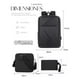 thumbnail image 5 of Quanna Mochilas 3pcs Men Zip Para Laptop De20l Mochila De Viaje Para Laptop, Con Puerto Carga Usb, Ideal Para Negocios, Mejor Mochila Para Escolar, Antirrobo Front Laptop Backpack Set With Pen Bag, 5 of 5